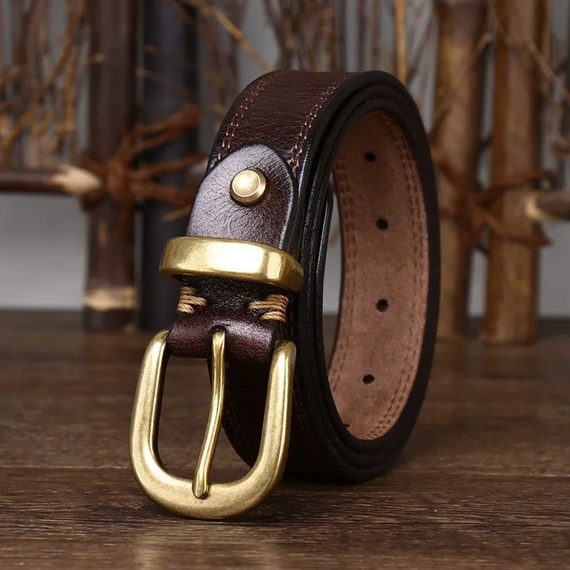 2.8CM wide belt women's decorative leather pin pure fashionable and versatile