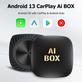 2024 Hot Car Ai Box Android13 Wireless Android Auto CarPlay Smart Tv Box Youtube Netflix Built-in Play Store for Car Accessories