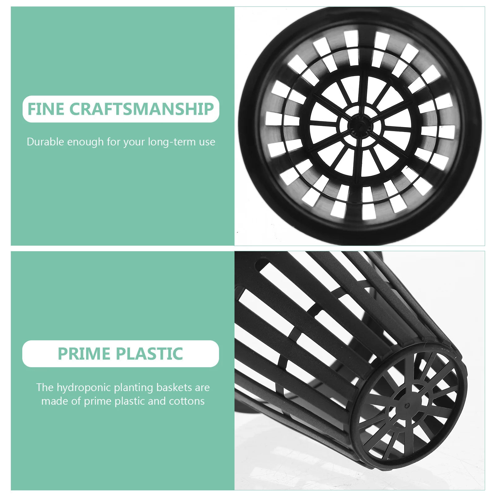 

10pcs Hydroponic Net Baskets Plastic Plant Nursery Cups Garden Slotted Mesh Pots Durable For Indoor Outdoor Plants Root Aeration
