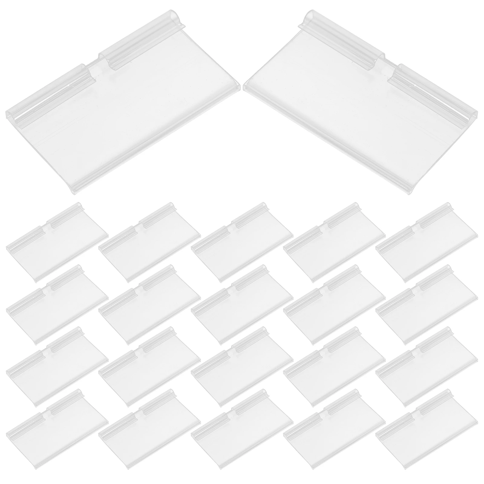 

50pcs Price Tags Transparent Plastic 7 5x4 2cm Retail Display Supermarket Shelves Label Holders Storage Bins Clear Tag