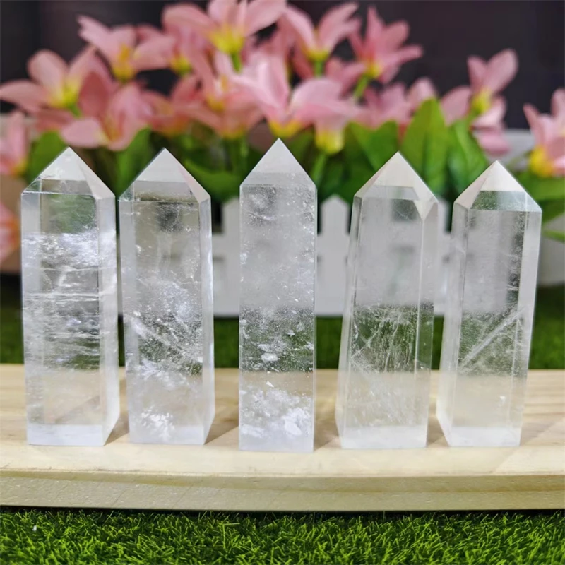 

Wholesale Crystal Point Crystals Healing Stone Wand Clear Quartz Tower For Home Decor