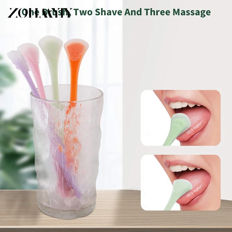 Tongue Scraper Brush Reusable Scraper For The Tongue Washable Tongue Cleaning Tool Fresh Breath Oral Hygiene Care Accessories