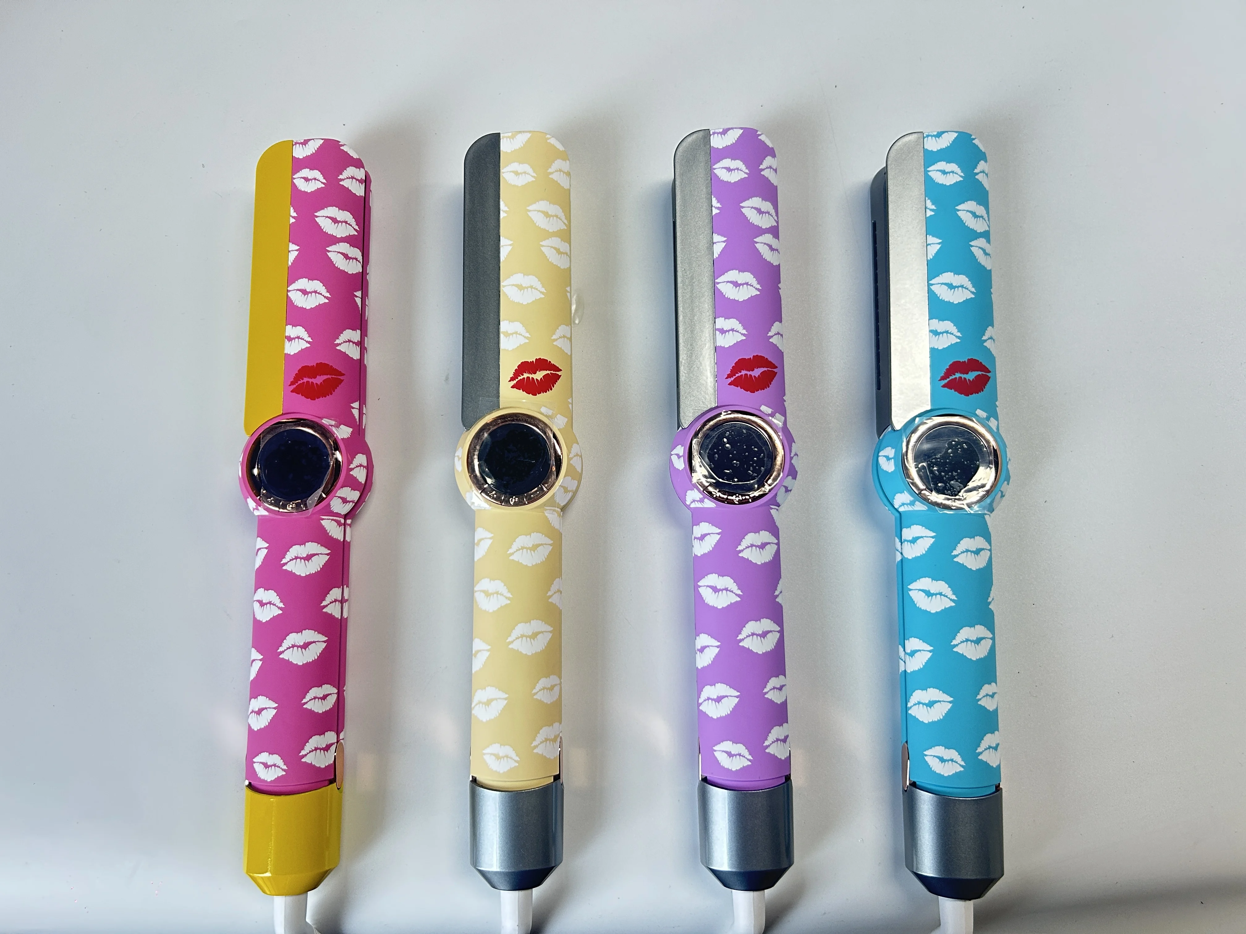 Custom Infrared Plasma Hair Straightener & Curler 2-in-1 Water Transfer Flat Iron Personalized Electric Flat Iron with LCD