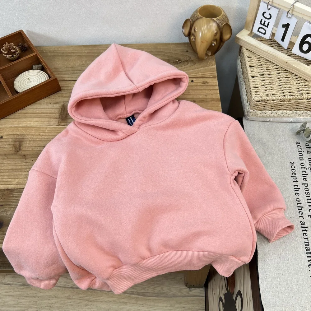

Girls Fleece Sweatshirt That Boys Pullover Children Warm Tops Winter Fashion Loose Jumper 2025 Autumn New Kids Casual Coat