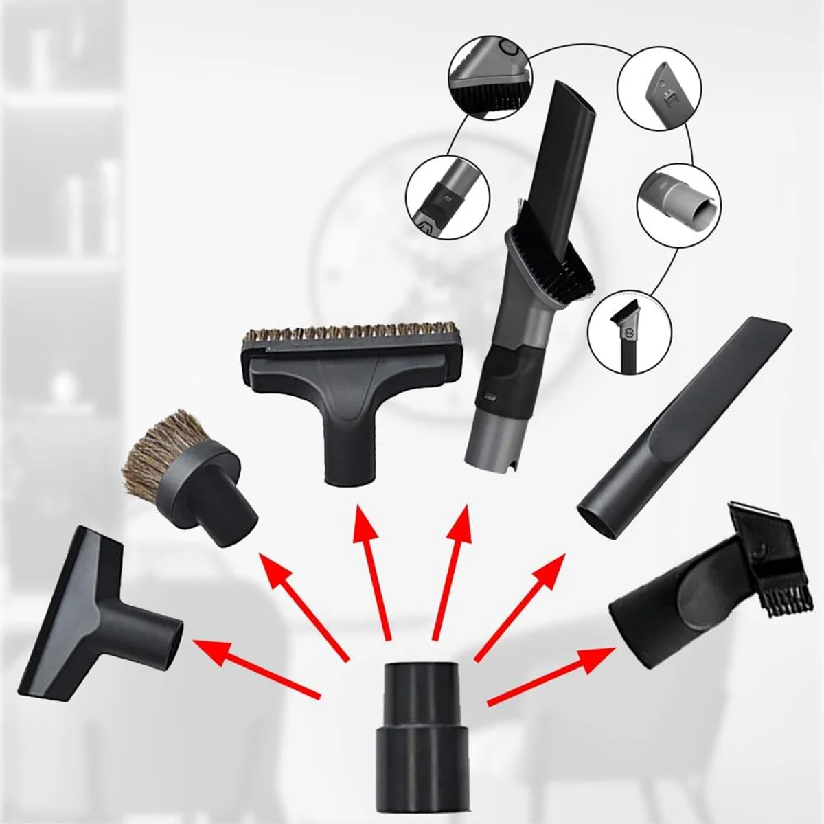 Vacuum Attachments Crevice Tool Duster Brush for Shark Rocket Lift Away NV680 NV752 NV800 HV300 NV650 NV803_ABGP