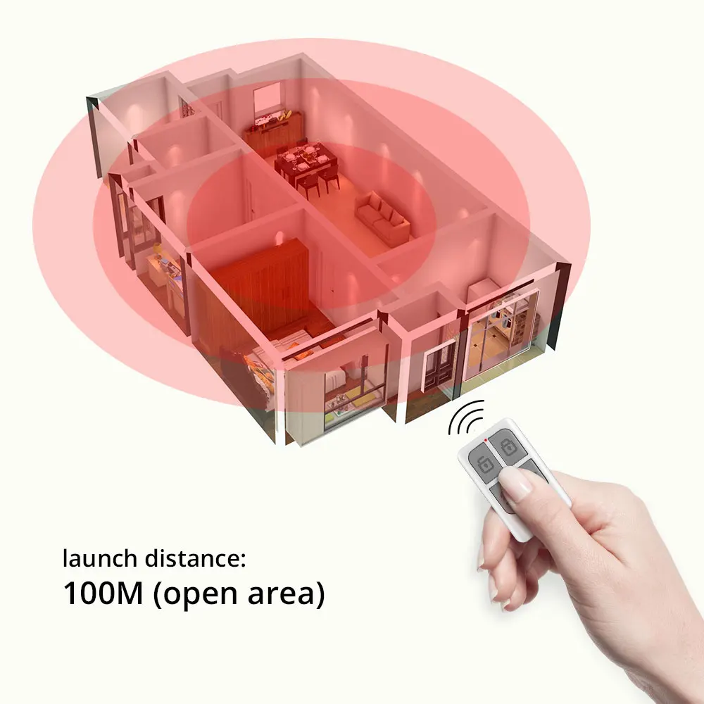 2 stücke KERUI RC531 Drahtlose Tragbare Fernbedienung 4 Tasten Schlüsselbund Für WIFI GSM PSTN Home Security Alarm System