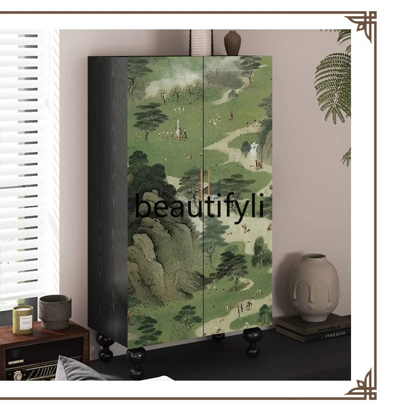 

Новый шкаф в китайском стиле 2, встроенный открытый прикроватный шкаф для хранения в спальне из цельного дерева