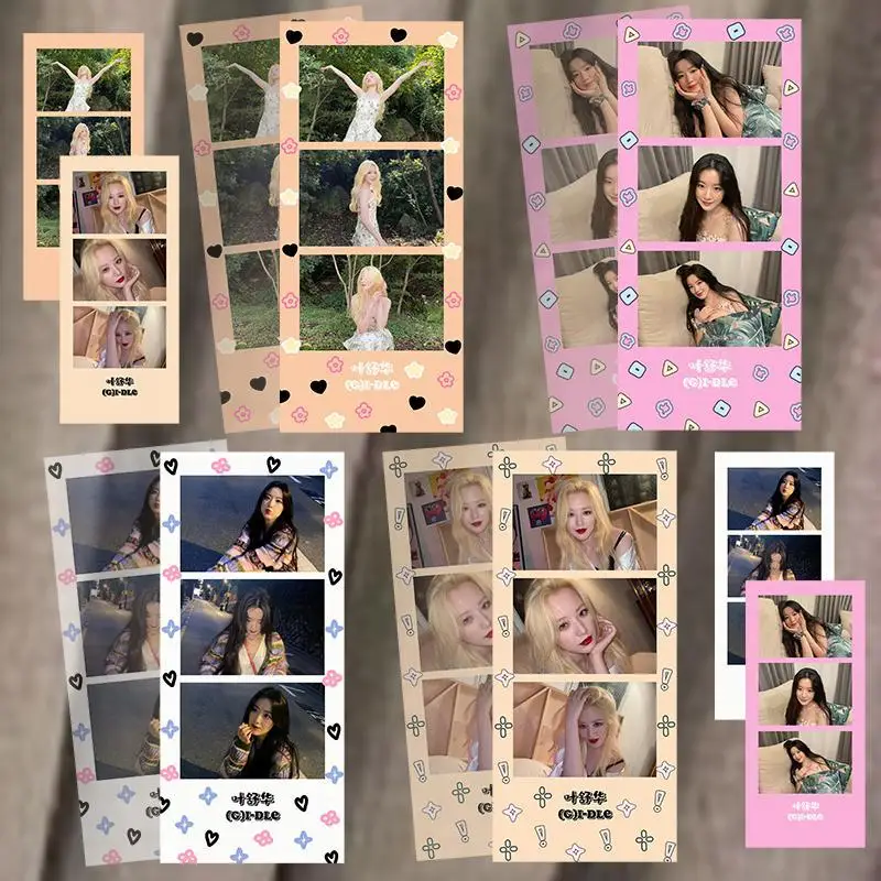 Kpop Idol 8pcs/set Lomo Cards GIDLE Bookmark Photo Card Minnie Postcard for Fans Collection