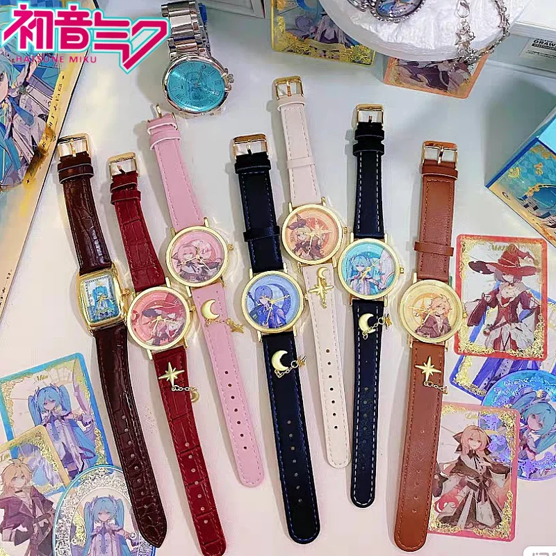 Original Hatsune Miku Star Moon Knight Series Wrist Watch Blind Box Anime Peripheral Collection Toys Girls Gifts