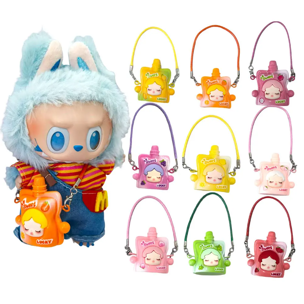 

DIY Accessories for Labubu V1 V2 V3 Kettle Bag Model Water Bottle Shoulder Bag Set Plush Doll Decoration Birthday Gift