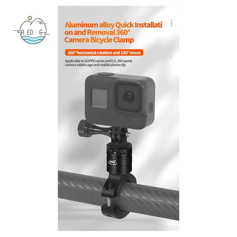 AED6-For Gopro12 كاميرات 360 °   دوران سريع التفكيك المعادن المقود الأنابيب المشبك التثبيت السريع شرائح تثبيت سهلة Insta