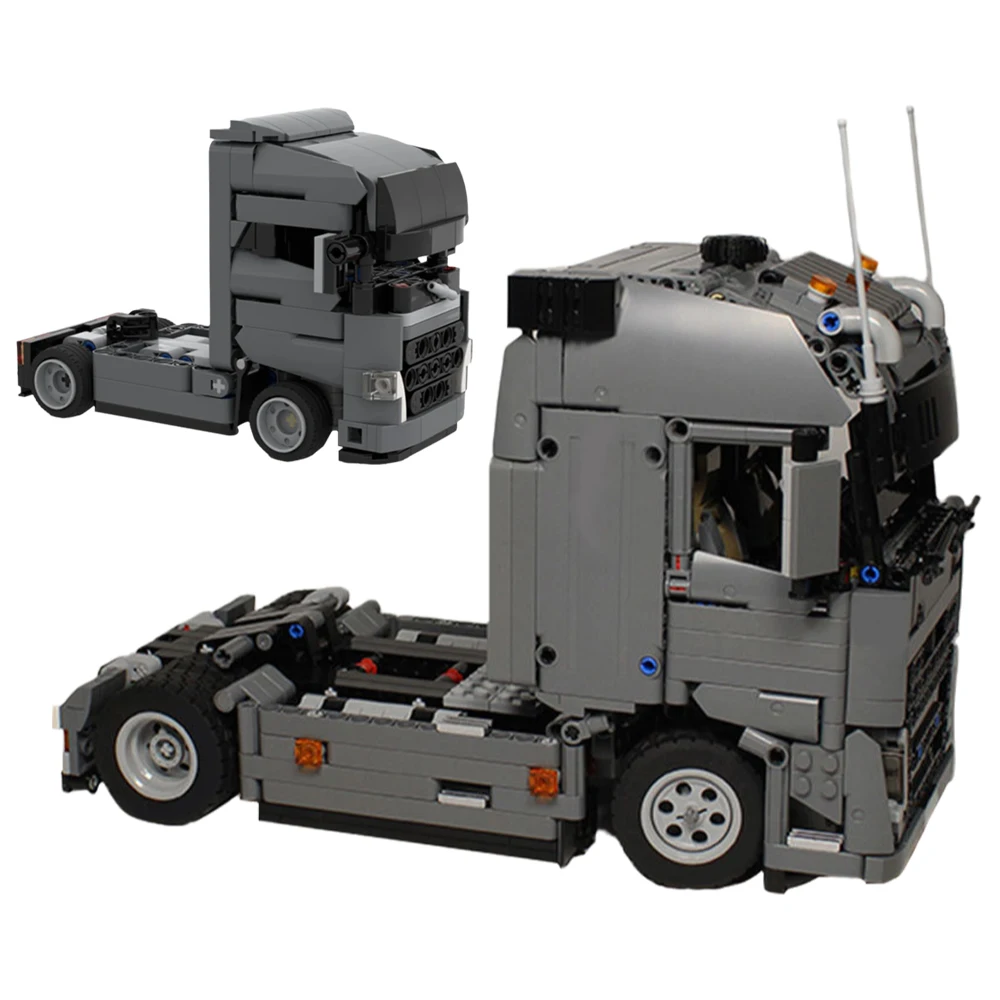 

MOC-37849 Semi-trailer Truck Model high-tech FH tractor Dump Truck Tower Head Building Blocks Set DIY Kids Puzzle Toys Gift