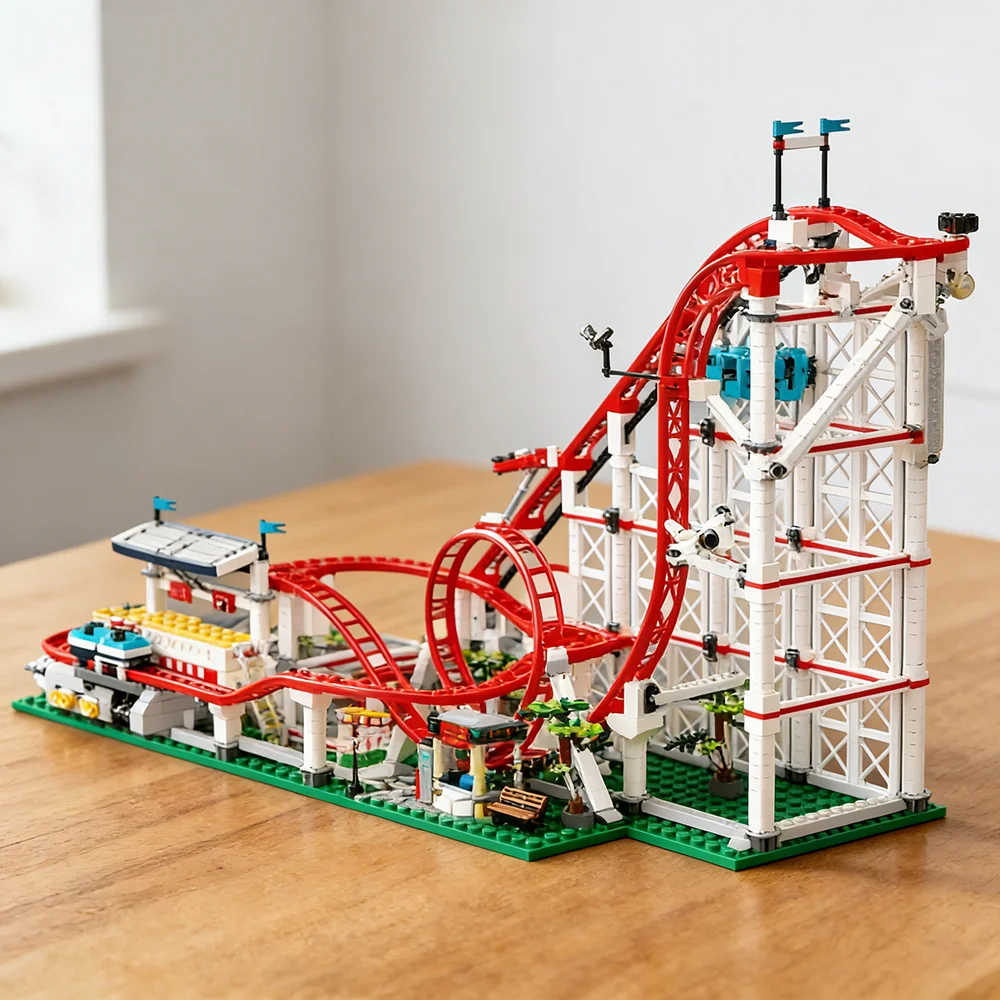 

Amusement 4619PCS Park Facilities Rolle Coaster Model Building Blocks 11014 Bricks Toy Creative Gift Kids Adults 10261