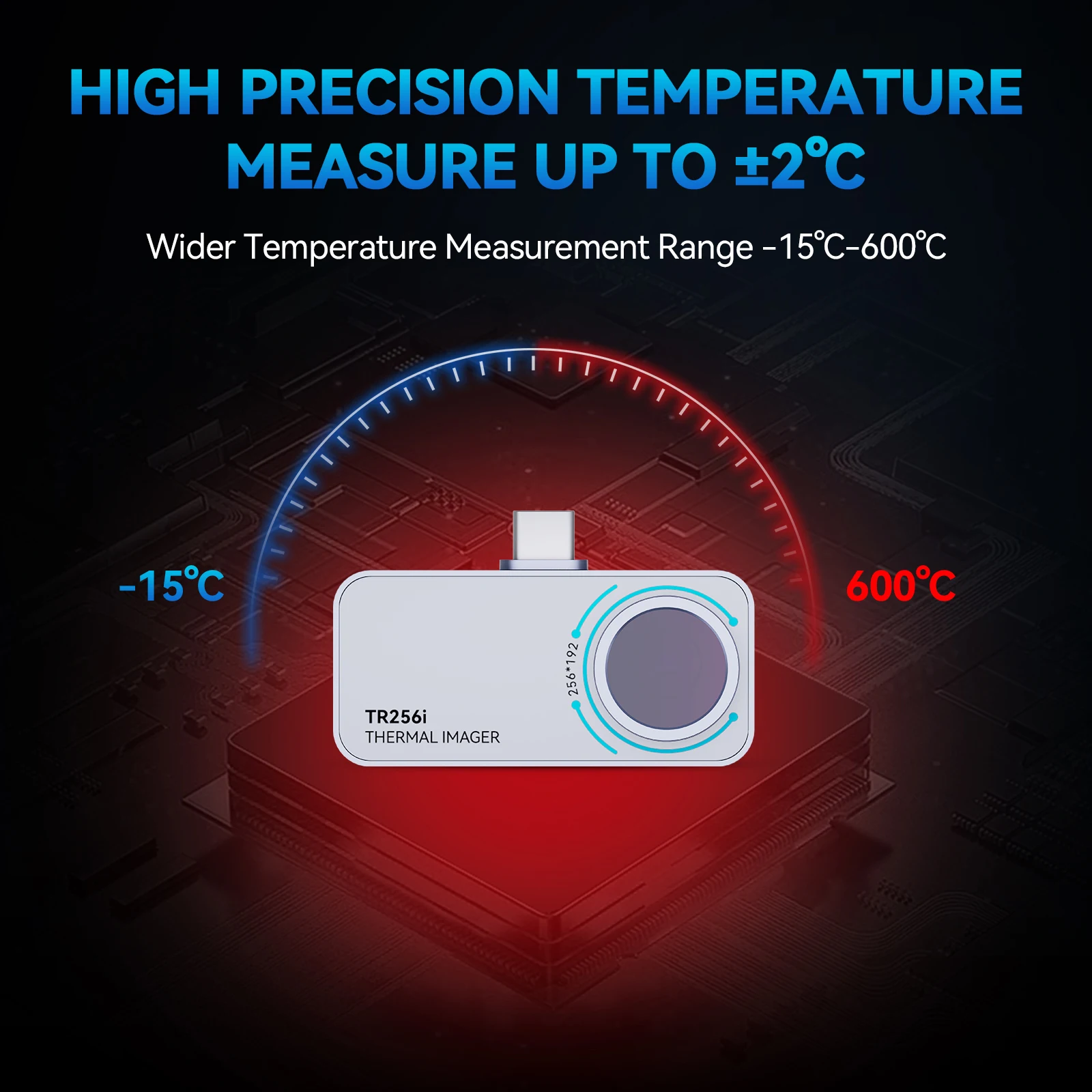 Imagem -02 - Mileseey-mini Câmera de Imagem Térmica Tr256i Tr160i 256x192 Usb tipo c Otg para Android Detector de Temperatura Infravermelho com Aplicativo