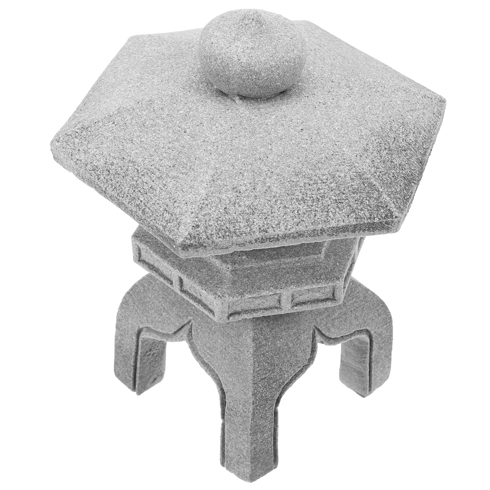 

Stone Lantern Mini Pagoda Statue Realistic Appearance Micro L scape nament Garden Decor Durable Material Small Garden