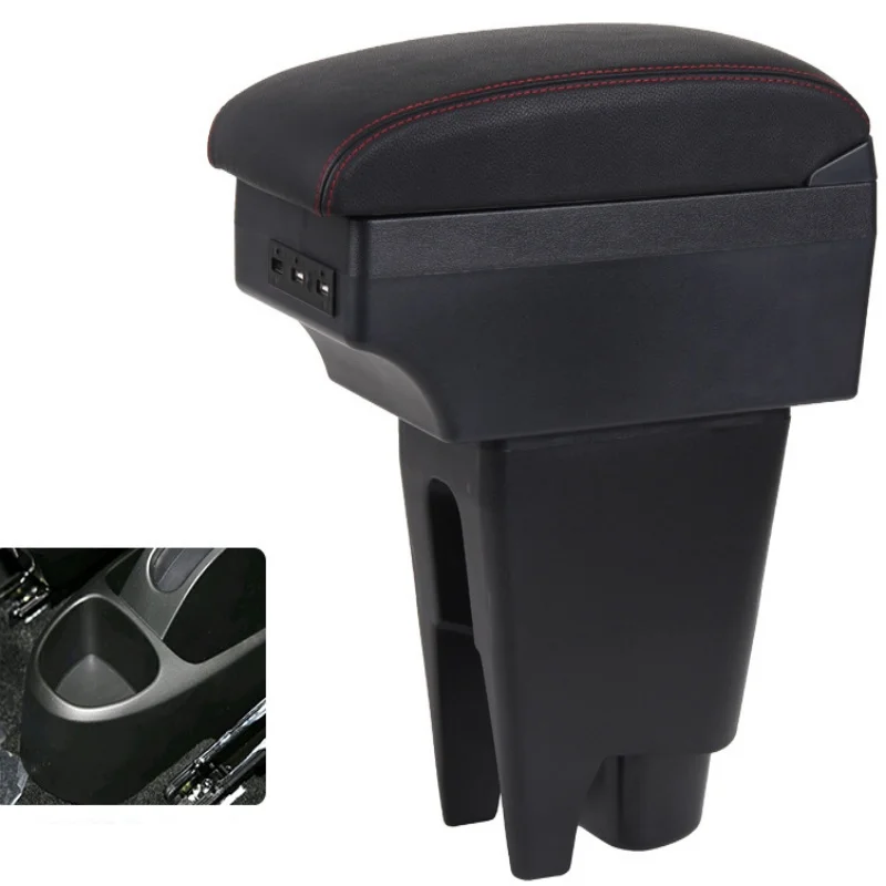 Para Peugeot 107/Citroen C1/Toyota Aygo BJ/BYD F0: Caixa de Apoio de Braço Interna para Carro, Caixa de Armazenamento Central com USB, Decoração e Acessório Automotivo