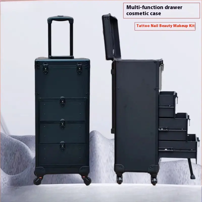Medical Salon Trolley Vevor Beauty Salons Layered Storage Removable Drawer Design Universal Wheels Wozek High-end Hair Salon - 3