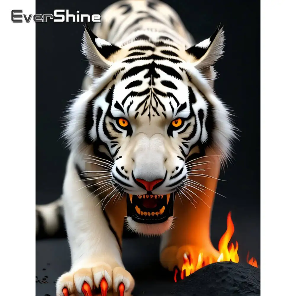 

Evershine New Arrival Tiger Diamond Embroidery Animal Mosaic Rhinestone Pictures DIY Diamond Painting Handicraft