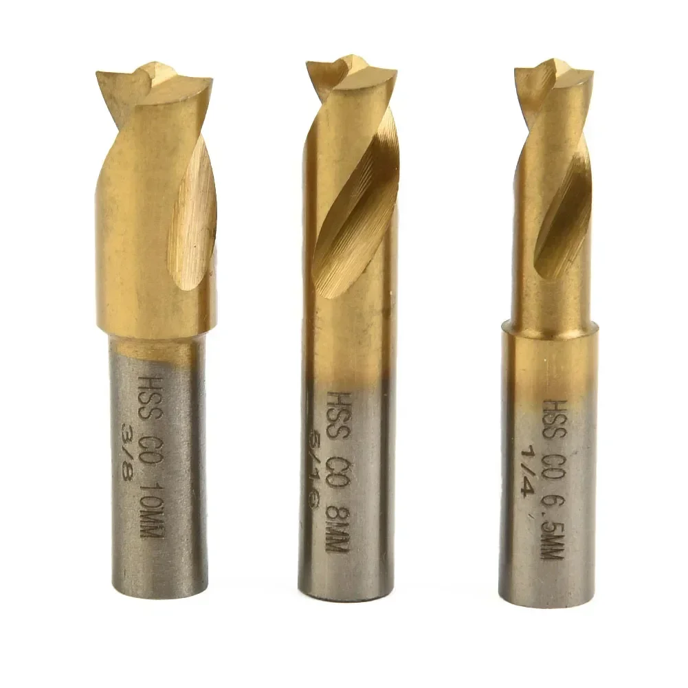 

3pc 6.5/8/10mm HSS CO Spot Weld Cutter Drill Bit Titanium Plating Sawtooth Point Countersink Bit Remove Sheet Metal Solder Joint