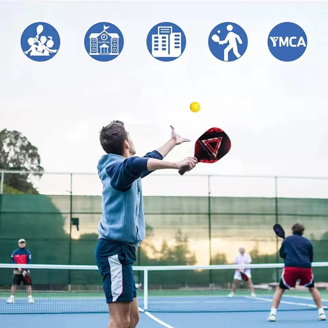 Zestaw wioseł Pickle Ball 1 przenośna torba do przenoszenia wiosła Pickleball rakiety Pickleball z 2 wiosłami 4 piłki Pickleball dla początkujących