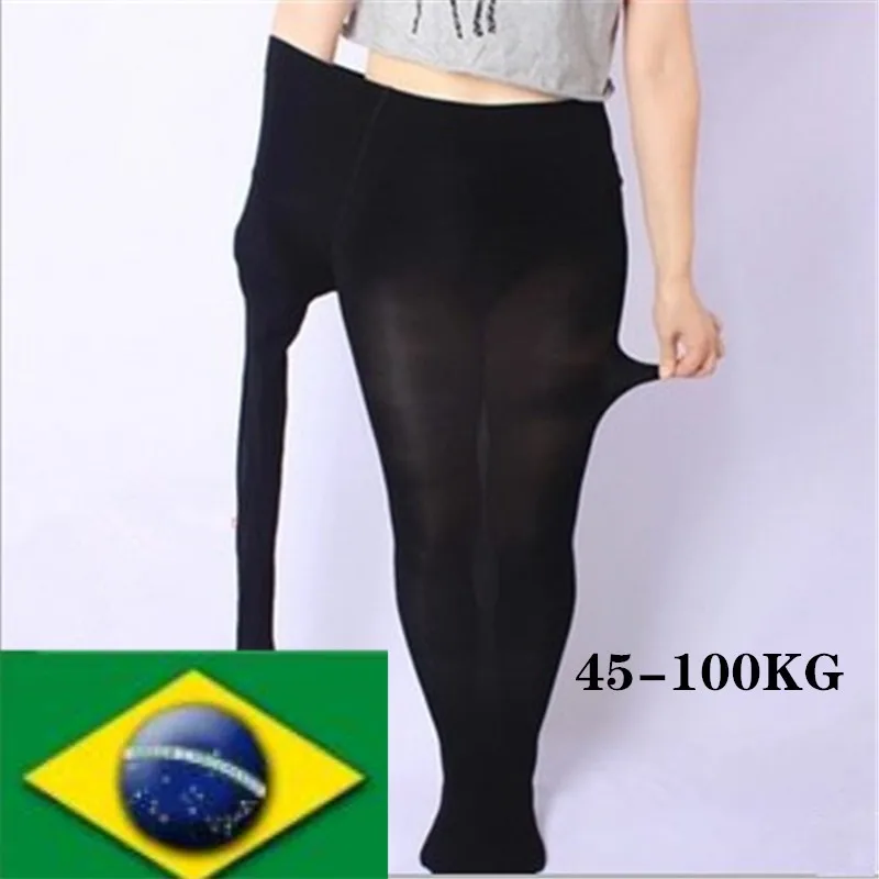 19009  Plus Size 45-100 KG Velvet Tights High Stretch Stockings Nylons Solid Color Pantyhose Female Pantys Medias 2pcs  Stocks