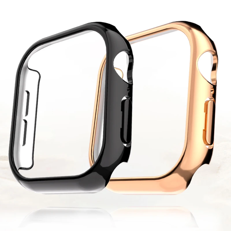 حافظة مصد صلب للساعة ، غطاء هيكل عظمي مطلي ، مطلي ، iWatch SE SE ، 10 ، 9 ، 8 ، 7 ، 6 ، 5 ، 4 ، 42 ، 46 ، 45 ، Apple ، 41 ، 40 من من من من ، 44