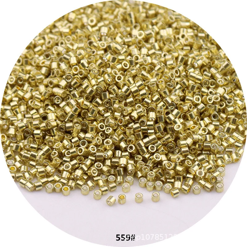 1000 Stück 1,6 mm metallische Glasperlen 11/0 lose Abstandsperlen für Handarbeiten, Schmuckherstellung, DIY-Charms, handgefertigtes Nähen