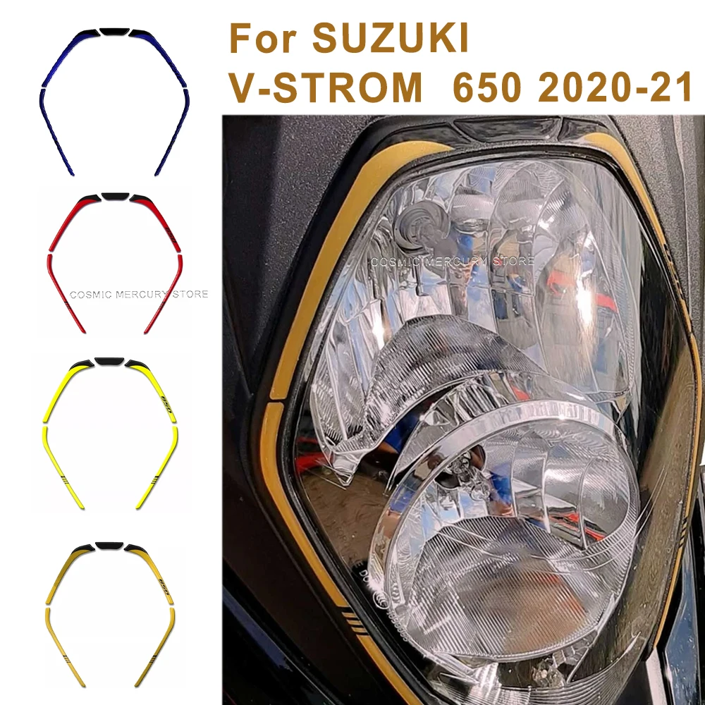 

Motorcycle Protective Stickers Kit 3D Gel Epoxy Resin Stickers Motorcycle Headlight edge sticker For SUZUKI V-STROM 650