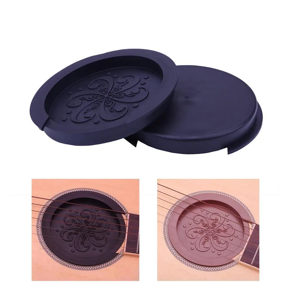 Silicone Acoustic Guitar Soundhole Cover Weak Sound Buffer Plug Guitarra Hole Muter Silencer Guitar Accessory