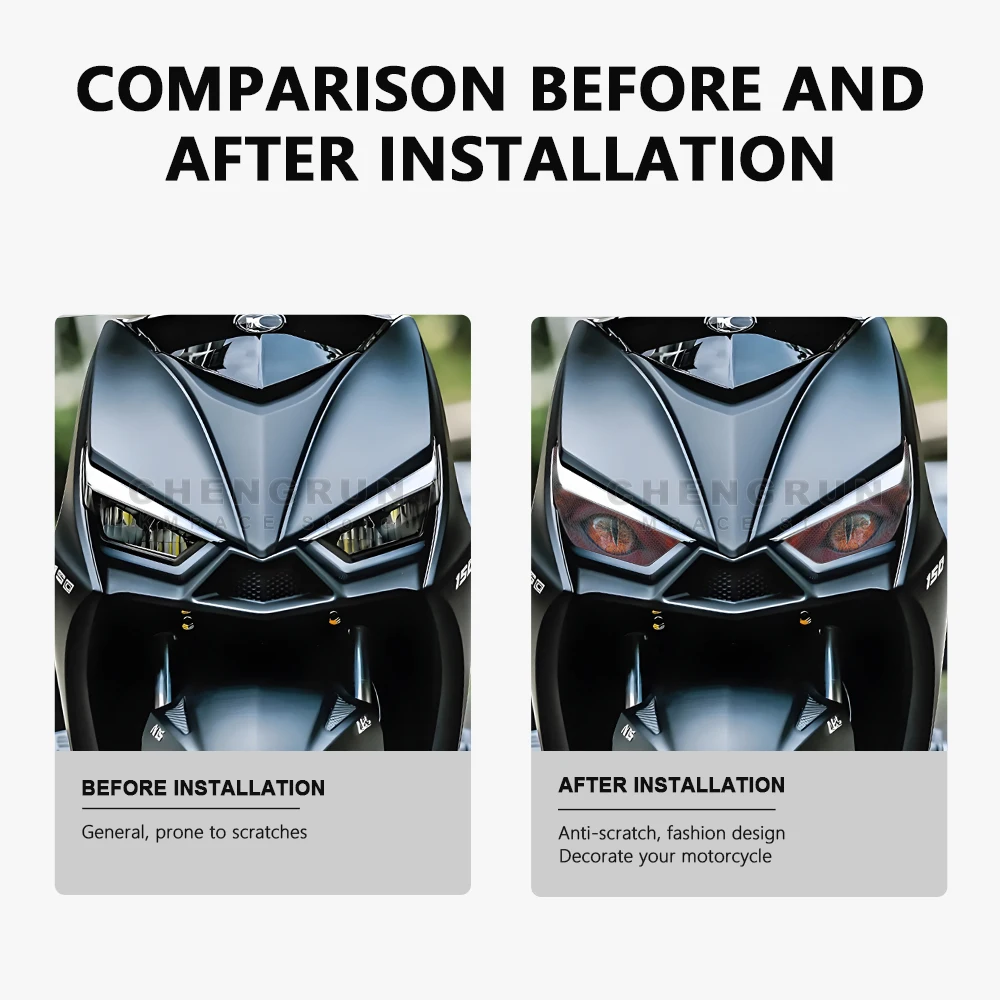 Headlight Sticker Waterproof Motorcycle Decals for Kymco Racing 150 2022 Accessories Head Light Motorbike Stickers