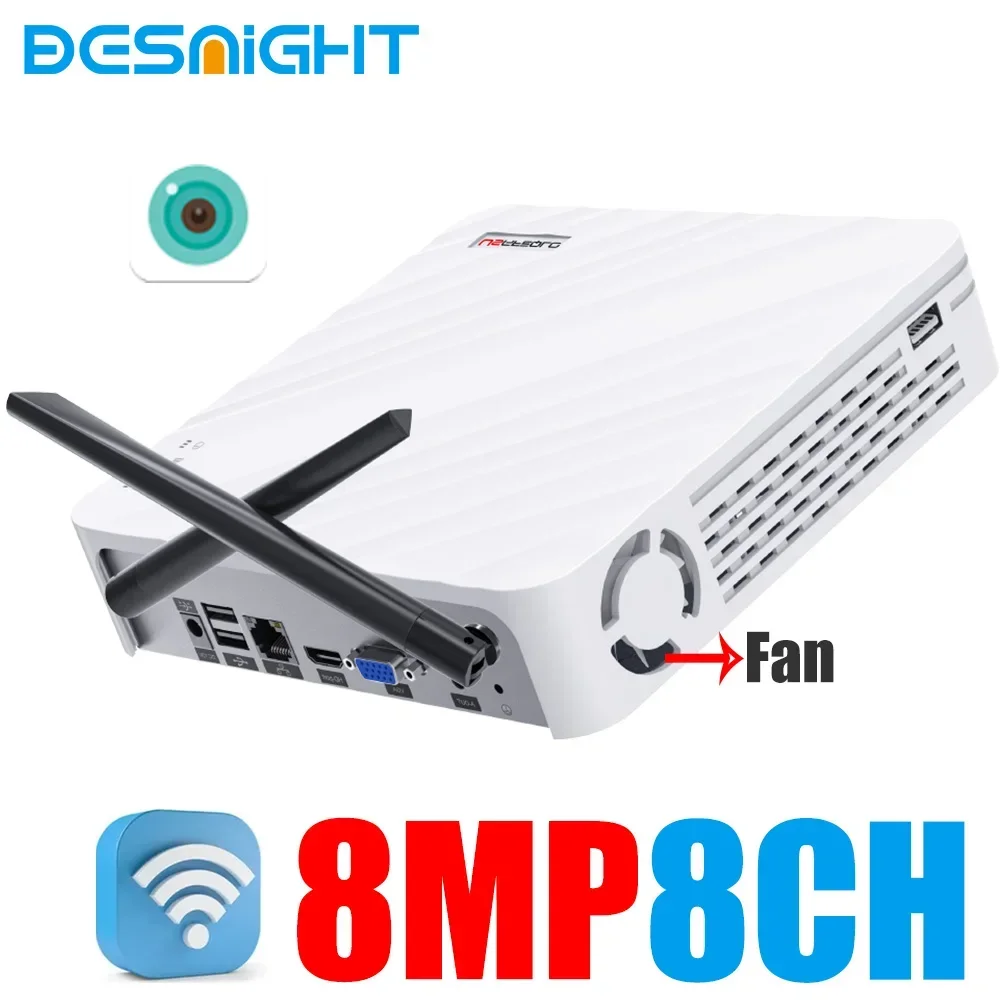 Mini Wifi NVR HD Audio WiFi Camera Outdoor Security System Smart Motion Detection For 8CH 5MP 3MP IP Camera iCSEE Face Detection