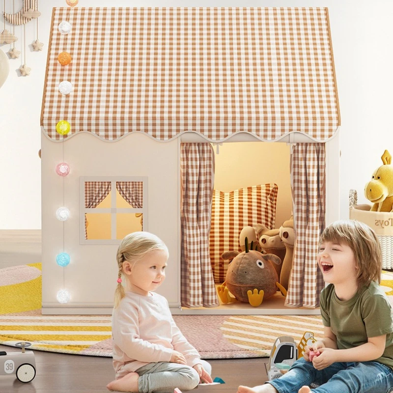 Tienda de campaña para niños con luz de bola, juguetes de interior para niñas, casa, transpirable, cómoda, sólida, cabaña para niños, juego para dormir, juguetes para el hogar, tiendas