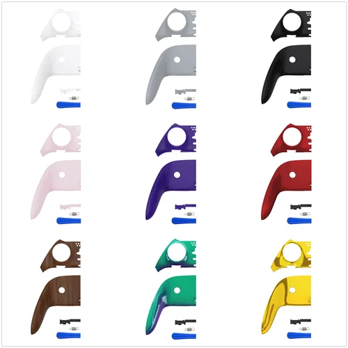 eXtremeRate Carcasa decorativa inferior superior, carcasa de clip frontal trasera de repuesto personalizada para controlador de borde ps5 - Negro