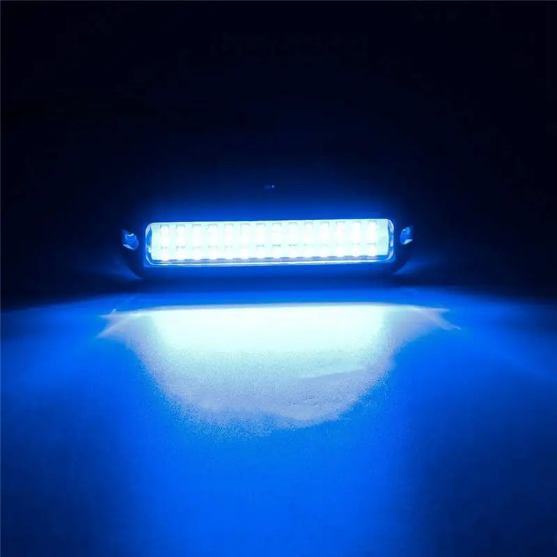 A36T-50W 42 Leds Boat Transom Light Stainless Steel Waterproof Marine Boat Underwater Pontoon Transom Lamp Universal