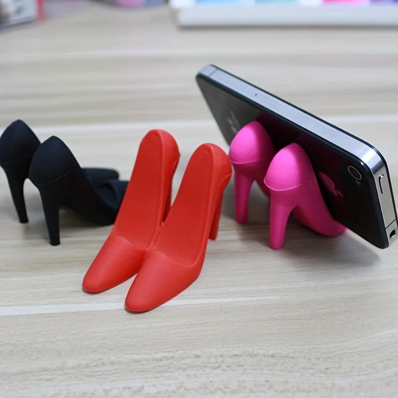 

1pc High Heels Shaped Phone Holder, Mini Silicone Phone Stand, Creative Funny Phone Holder
