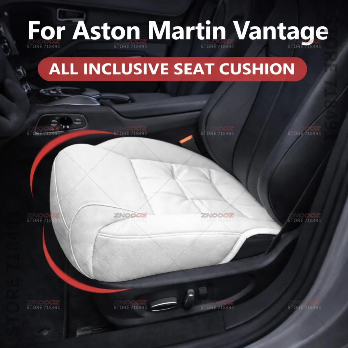 Car Seat Leg Support Extension Seat Cover Memory Foam Extender Cushion Interior Accessories For Aston Martin Vantage