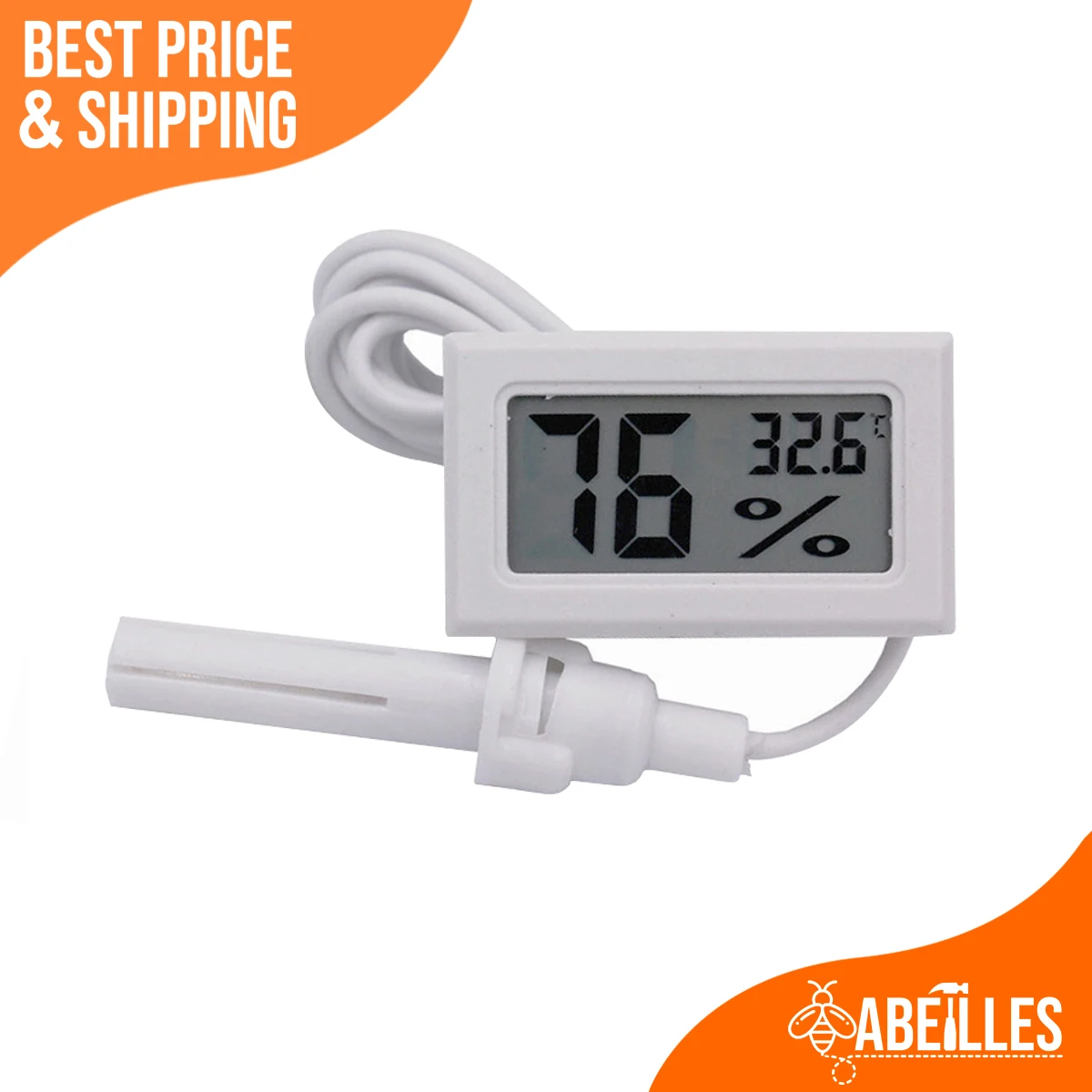 FY-12 Digital Humidity & Temperature Gauge With Sensor Probe Thermometer Hygrometer Panel Type