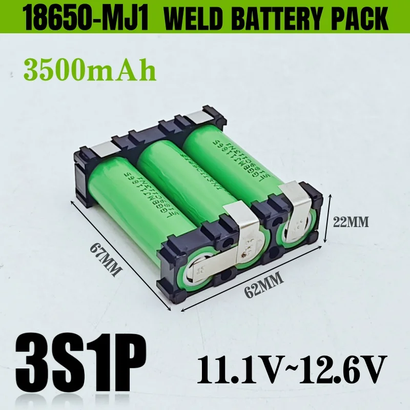 2S-6S حزمة بطارية مخصصة 18650 بطارية ليثيوم لحام، 3500 مللي أمبير، 8.4 فولت، 12.6 فولت، 16.8 فولت، 21 فولت، 25.5 فولت