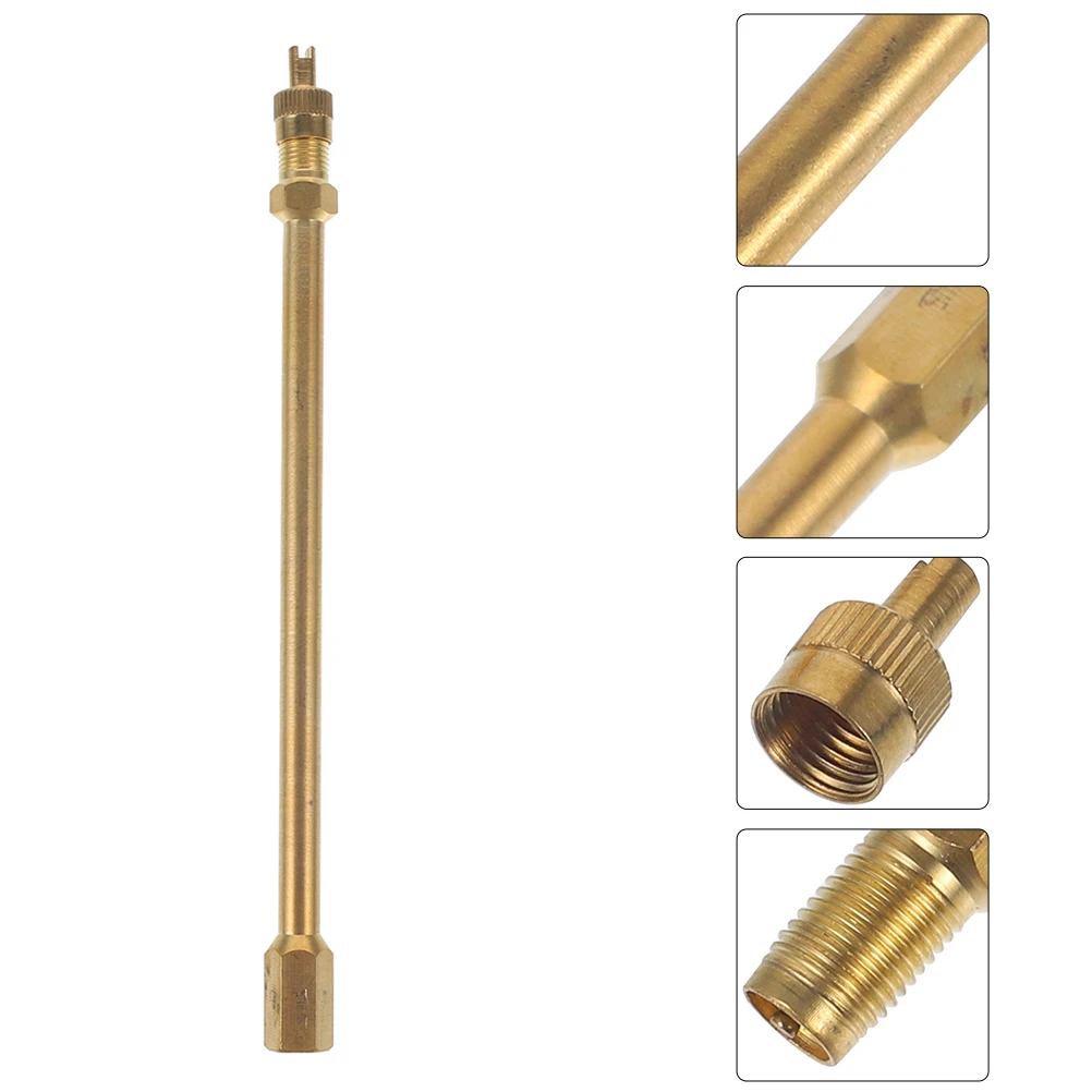 

Valve Extension Auto Tire Valve Extension Pole For Car Suv Truck Tire Inflation Durable Brass Easy Install Compact Portable