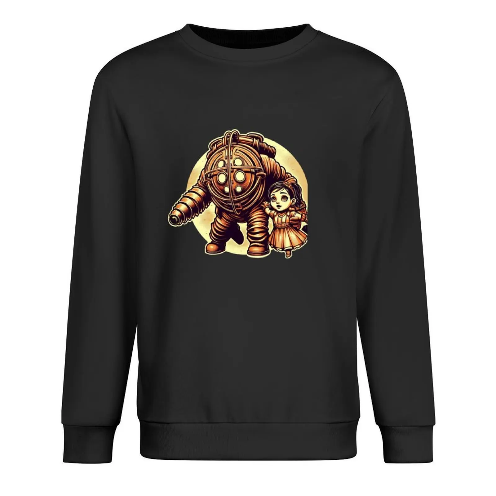 

Big daddy & little sister iart: for retro gamers Pullover men's winter sweater fashion men hooded sweatshirt