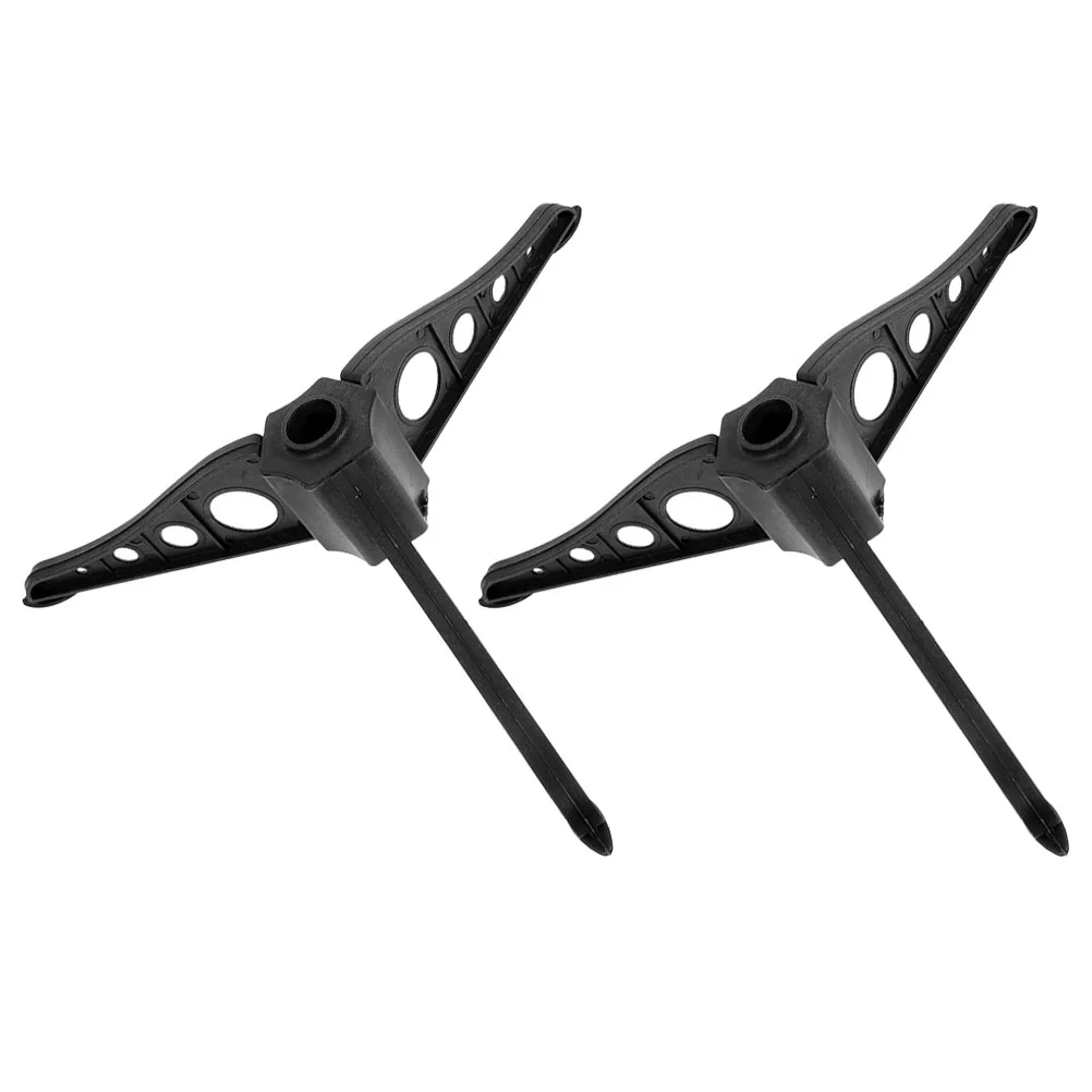 

2 Pcs Accessories Christmas Tree Base Bracket Legs Black Xmas Plastic Stand Sturdy