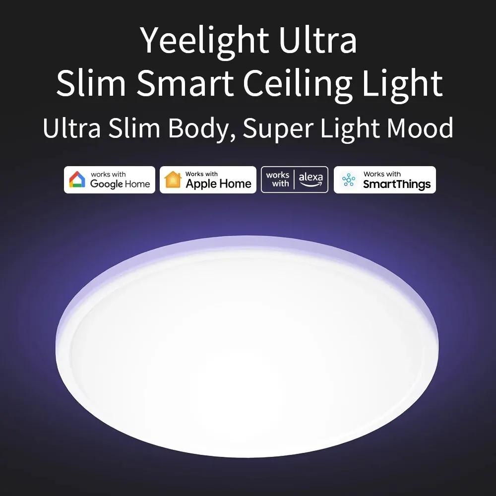 Yeelight Smart Led RGB Ceiling Light 21W Dimmable 2700K-6500K WIFI Simple Life No Blue Light Hazard APP Control Work Home Light