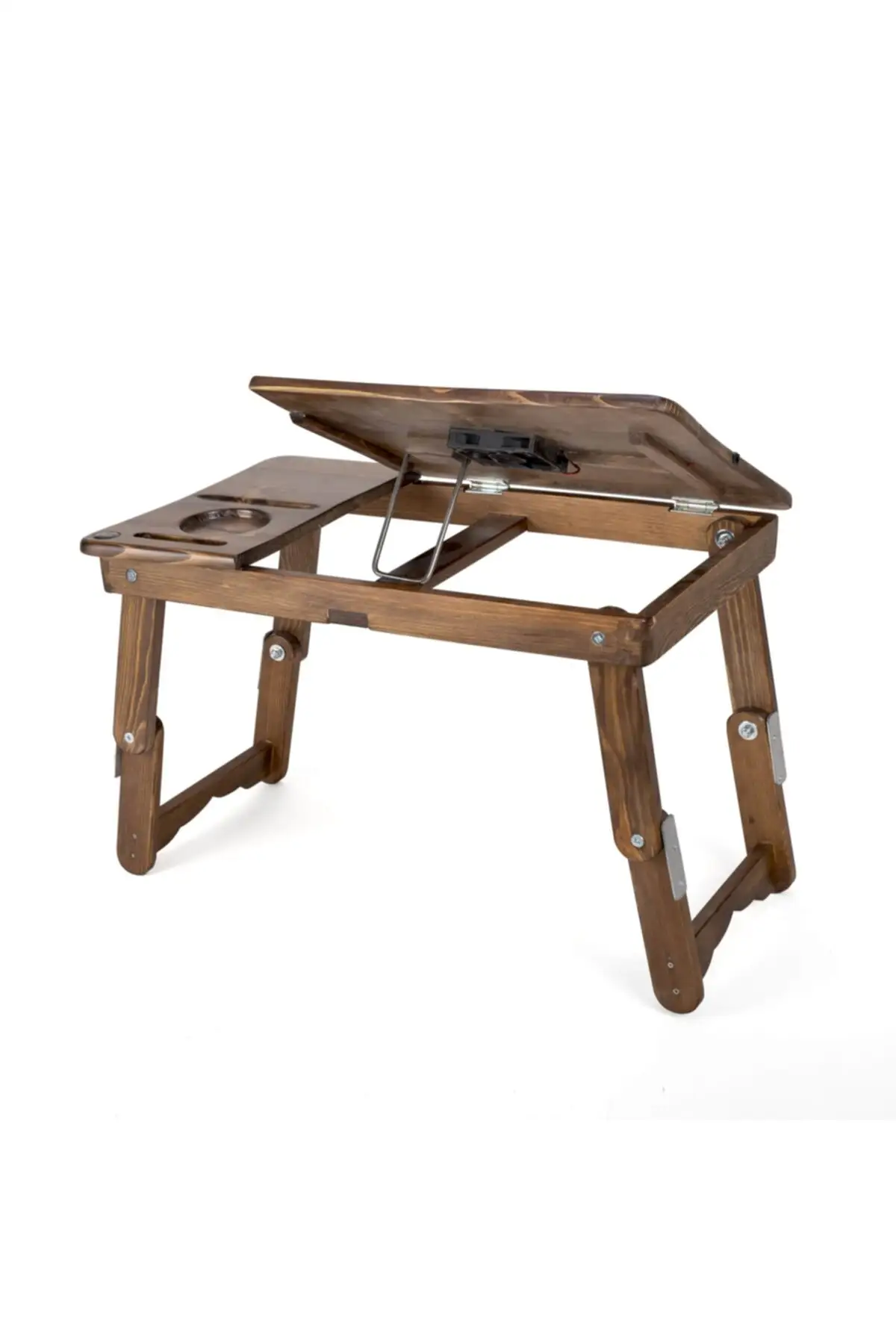 Walnut Color Fanless Model Laptop Stand Wood Color Popular Practical Use