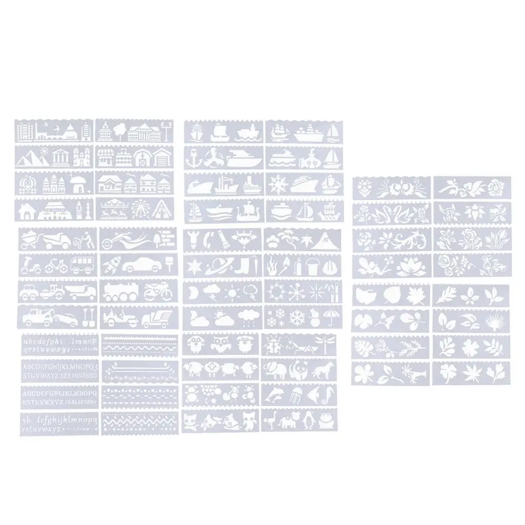 Kids Drawing Stencils, 8Pc Mixed Template Set