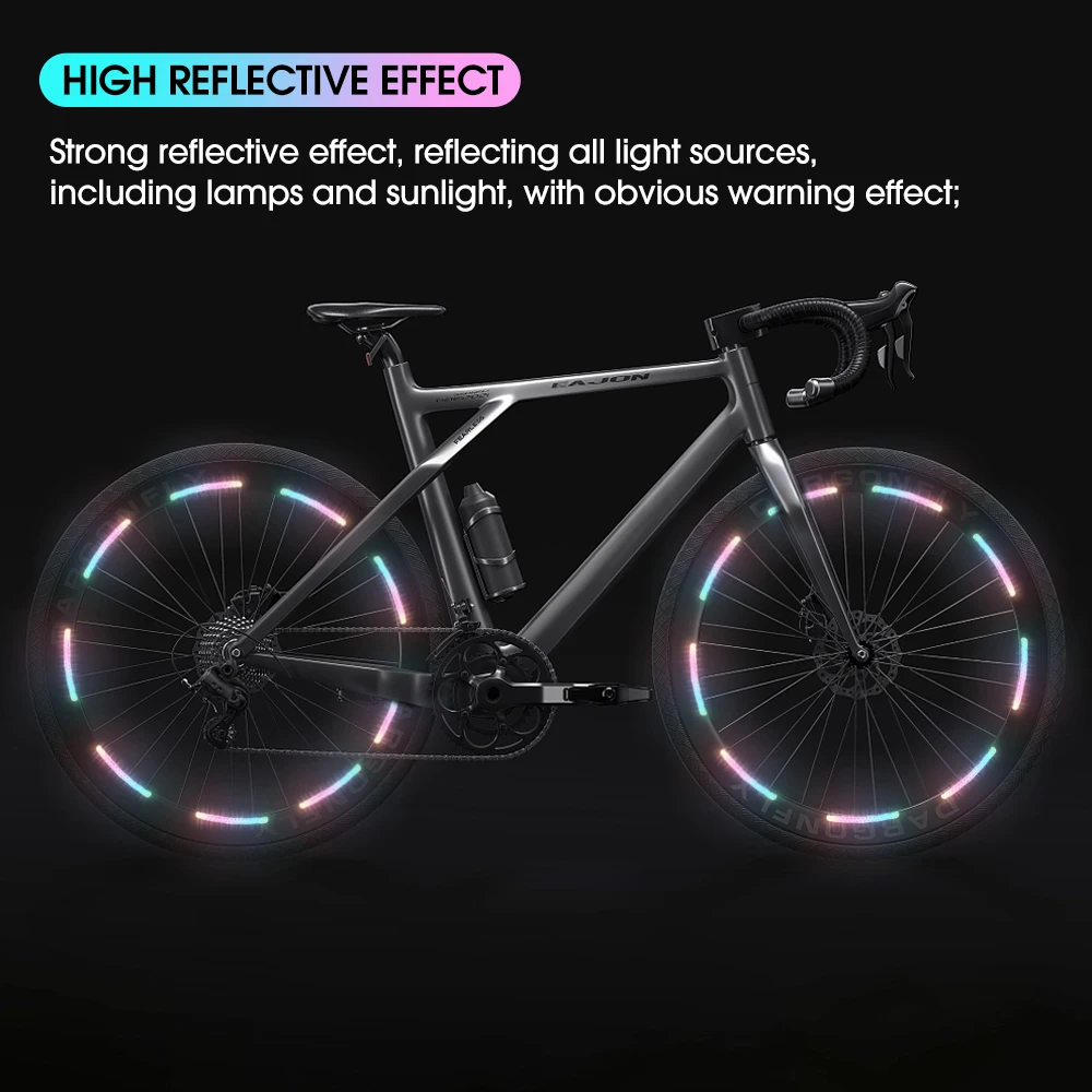 Laser Car Wheel Hub Sticker Reflective Stripe Tape for Motorcycle Car Night Driving Safety Luminous Reflective Sticker Universal