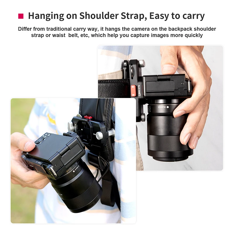 Ulanzi CLAW Camera Backpack Mount for Sony Canon Nikon Quick Release Instal Mount Bracket Camera Shoulder Strap Belt Clamp