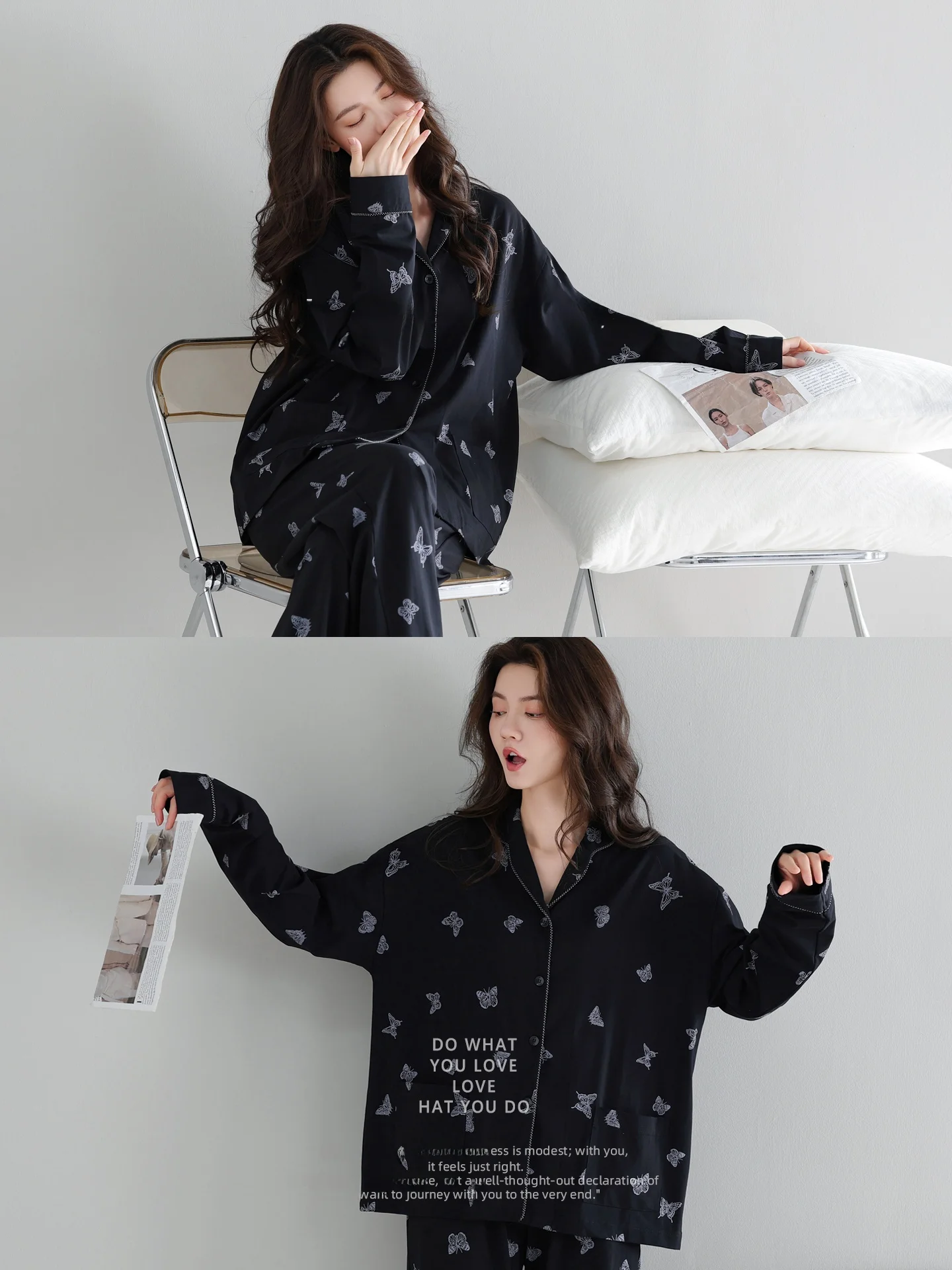 linen-k-night-flowing-light-women's-long-sve-pure-cotton-spwear-home-clothes-high-end-sensation-outdoor-set