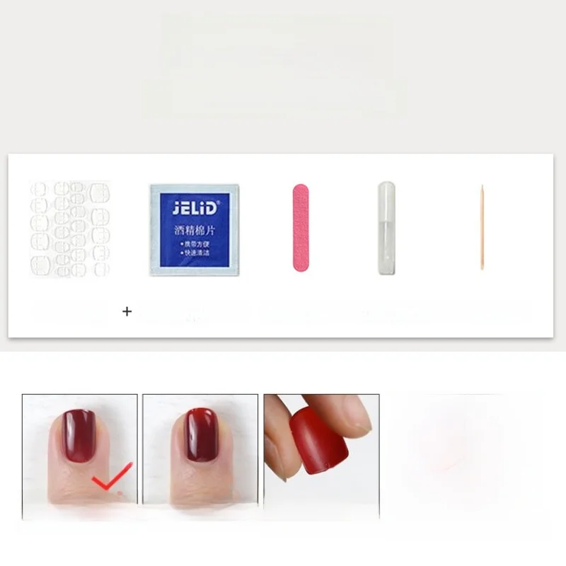 

k Blue adient Wing Wearable Nails Long arp Tips Cool And Spicy Girl Fake Nails Finied Product Nail Art Sti...