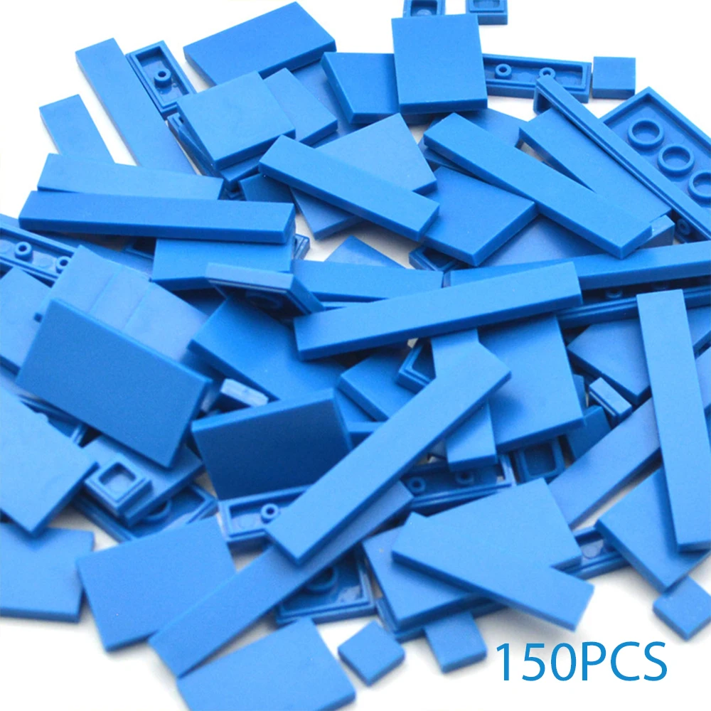 Blocs de construction lisses et fins, 150 pièces, bricolage, pièces de jouets multicolores, figurines en vrac, briques, carrelage, jouets éducatifs pour enfants, cadeau