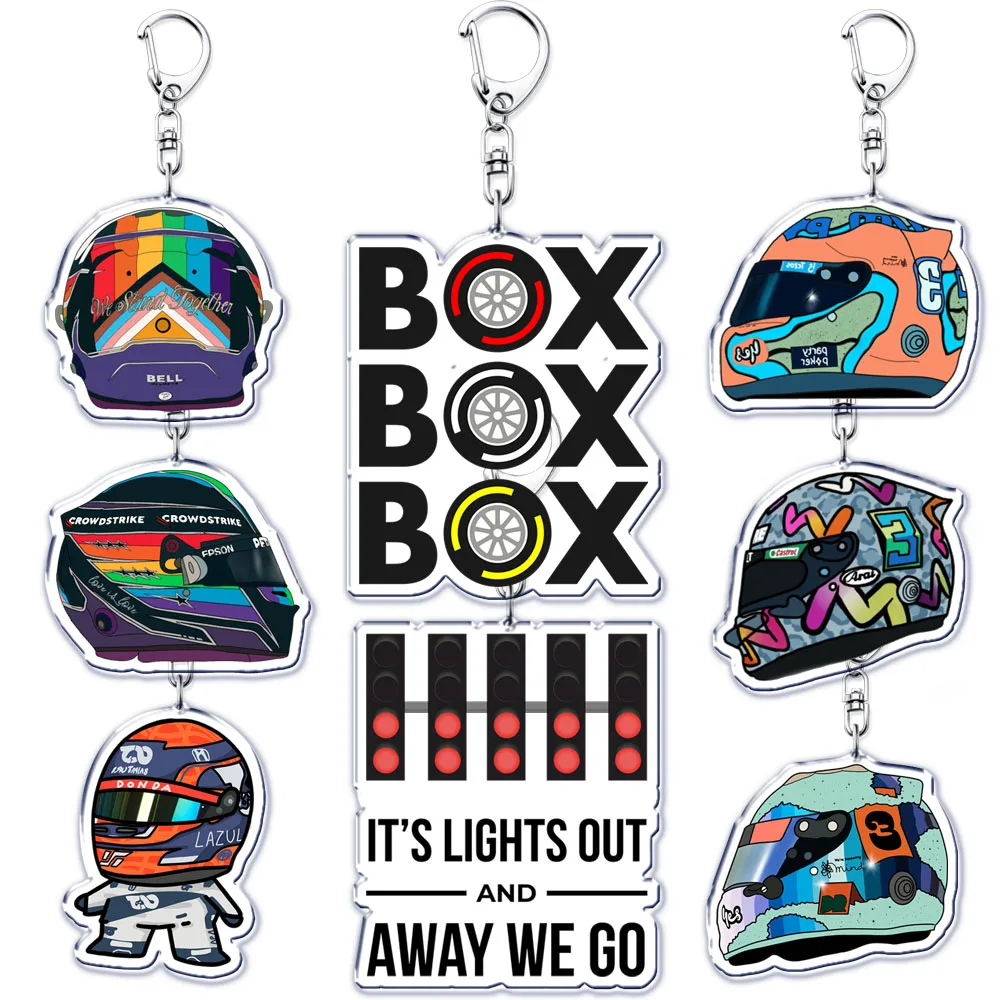 Fast Furious Racing Motorcycle Keychains for Accessories Bag Bicycle Helmet Driver Pendant Key Chain Keyring Jewelry Fans Gift